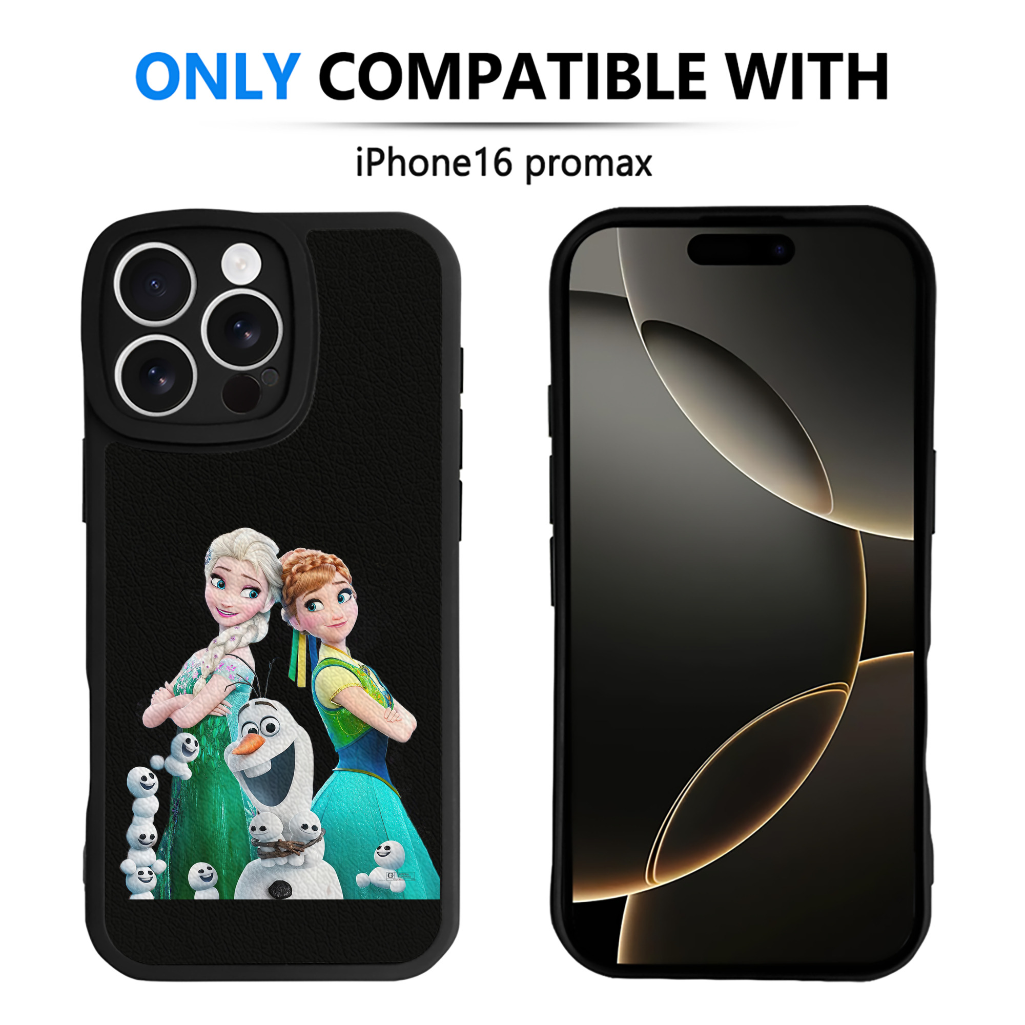 （画像用） アナと雪の女王 アンナ エルサ Frozen Anna Elsa 【iPhone 16シリーズ対応】シリコンスマホケース（レザー調） 材質：シリコン